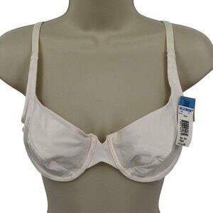 VTG Lily of France 36B Bra Style 1214 White Pearl Shimmer Underwire Unlined NEW